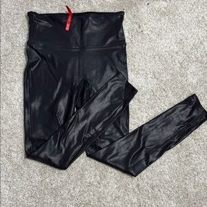 SPANX Black Shiny Leggings